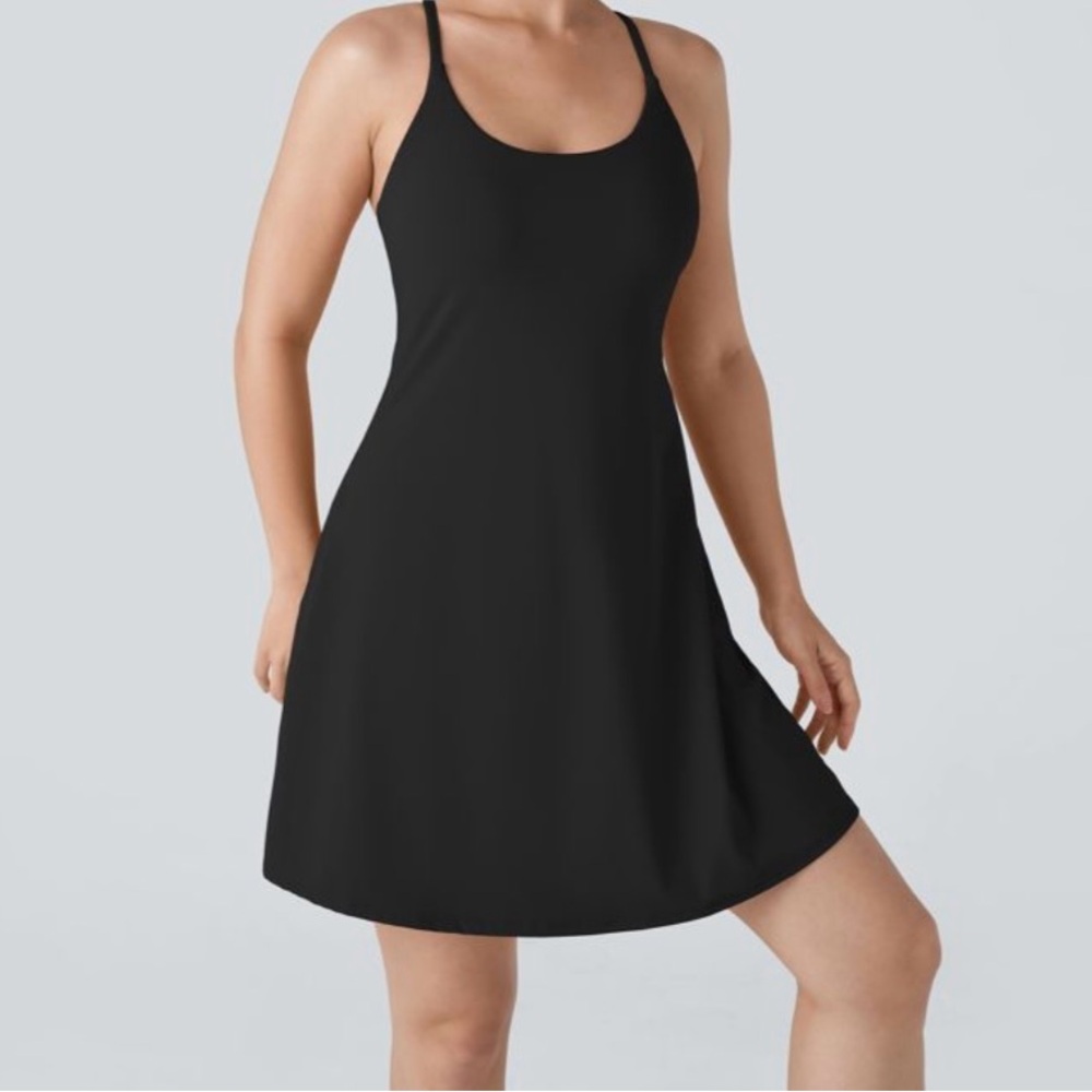 Black Women's Sleeveless A-Line Dress